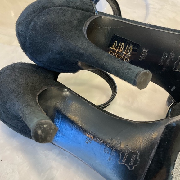 Douglas Hannant Heels Sandals, Black Suede, 3.5” heel, Sz 8 /38.5
Made in Italy - Picture 9 of 12